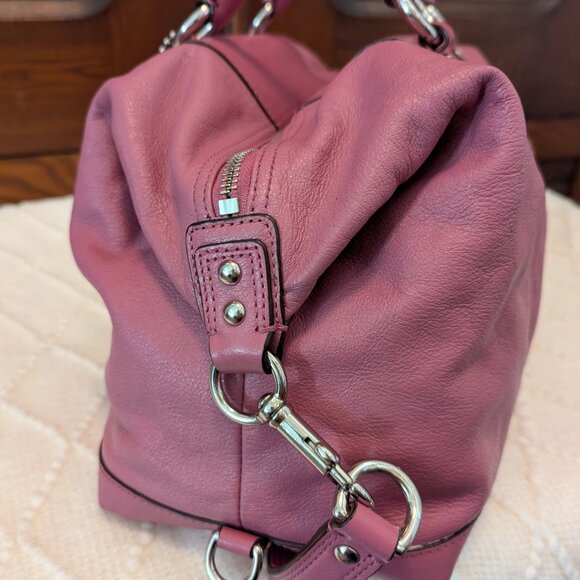Coach Ashley Leather Satchel In Pink F15447 - Picture 5 of 12